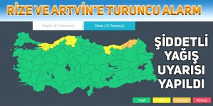 Meteoroloji, Rize için turuncu uyarıda bulundu!