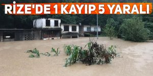 Rize'de 1 kayıp 5 yaralı