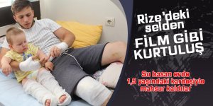 Rize'de selden film gibi kurtuluş