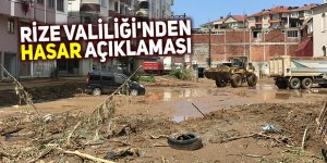 Rize Valiliği'nden hasar açıklaması