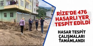 Rize'de 476 hasarlı nokta tespit edildi