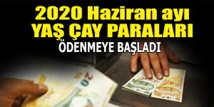 2020 Haziran yaş çay paraları ödenmeye başladı