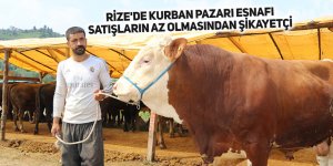 Rize'de kurban pazarı esnafı satışların az olmasından şikayetçi