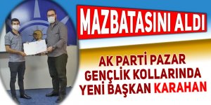 AK Parti Pazar Gençlik Kollarında yeni Başkan Karahan