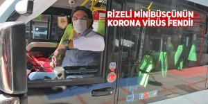 Rizeli minibüsçünün korona virüs fendi!