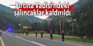 Fırtına Vadisi'nde salıncaklar kaldırıldı