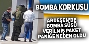 Ardeşen'de bomba süsü verilmiş paket paniğe neden oldu