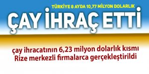 Türkiye 8 ayda 10,77 milyon dolarlık çay ihraç etti