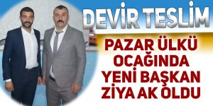 Pazar Ülkü Ocağında yeni Başkan Ziya Ak