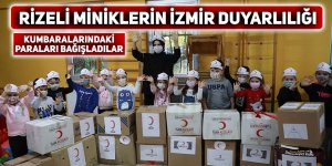 Rizeli minik öğrencilerin İzmir duyarlılığı