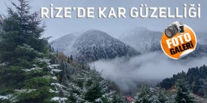 Rize'de kar yağışı yüksek kesimlerde etkili oluyor