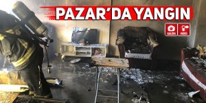 Pazar'da korkutan yangın