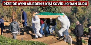 Rize'de aynı aileden 5 kişi Kovid-19'dan öldü