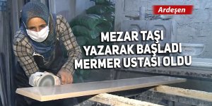 Mezar taşı yazarak başladı, mermer ustası oldu