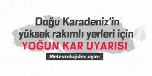 Doğu Karadeniz'in yüksek rakımlı yerleri için yoğun kar uyarısı