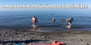 Aralık ayının son gününde denize girdiler