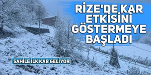 Rize'de kar etkisini göstermeye başladı