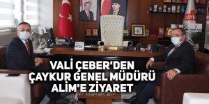 Vali Çeber'den ÇAYKUR Genel Müdürü Alim'e ziyaret