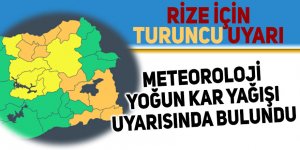 Meteoroloji'den Rize için yoğun kar uyarısı