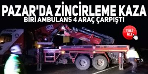 Pazar'da zincirleme kaza