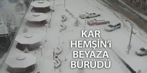 Kar, Hemşin'i beyaza bürüdü