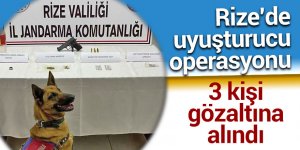 Rize'de uyuşturucu operasyonunda 3 kişi gözaltına alındı