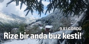 RİZE BİR ANDA BUZ KESTİ!