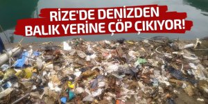 Rize'de denizden balık yerine çöp çıkıyor!