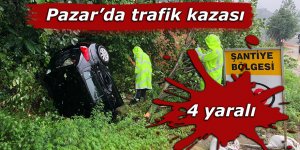 Pazar’da kaza ucuz atlatıldı