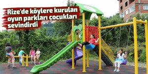 Rize'de köylere kurulan oyun parkları çocukları sevindirdi