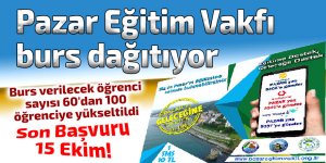 Pazar Eğitim Vakfı burs dağıtıyor