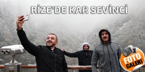 Rize’de kar yağışı etkili oldu