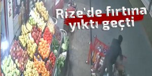 Rize'de fırtına yıktı geçti