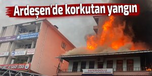 Ardeşen'de korkutan yangın