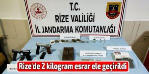 Rize'de 2 kilogram esrar ele geçirildi