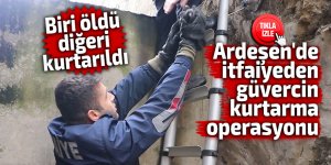 Ardeşen'de itfaiyeden güvercin kurtarma operasyonu