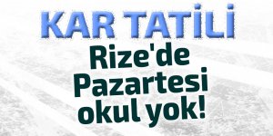 Rize'de Pazartesi okul yok!