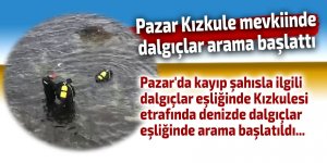 Kızkule mevkiinde dalgıçlar arama başlattı