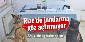 Rize'de jandarma göz açtırmıyor