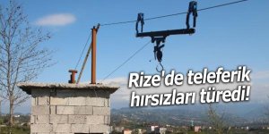 Rize'de teleferik hırsızları türedi!