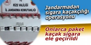 Jandarmadan sigara kaçakçılığı operasyonu