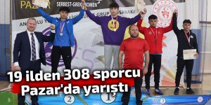 19 ilden 308 sporcu Pazar'da yarıştı