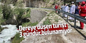 Dereye düşen turist bulunamıyor