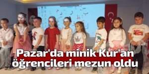 Pazar'da minik Kur'an öğrencileri mezun oldu