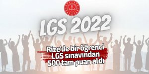 Rize'de bir öğrenci LGS sınavından 500 tam puan aldı