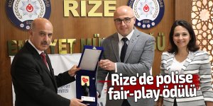 Rize'de polise fair-play ödülü