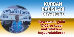 Diyanet'e Kurban bağışı yarın son