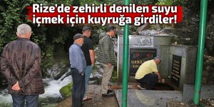 Zehirli denilen suyu içmek için kuyruğa girdiler!