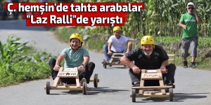 Rize'de tahta arabalar "Laz Ralli"de yarıştı