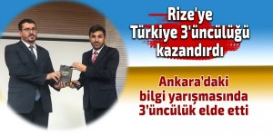 Rize'ye Türkiye 3'üncülüğü kazandırdı